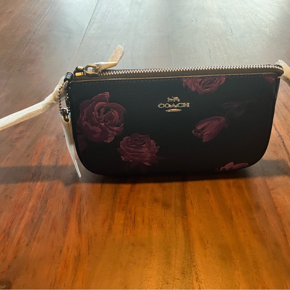Coach Black and Purple Floral wristlet - Picture 5 of 8